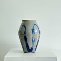 Iris Vase Cobalt Squiggle