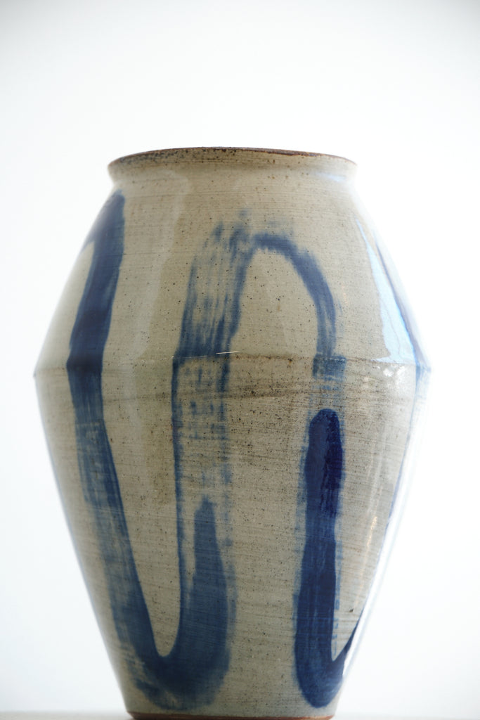Iris Vase Cobalt Squiggle