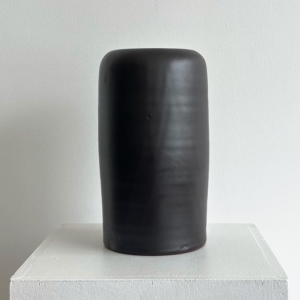 Large cylinder vase Charcoal