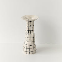 sen sen vase black and white grid pattern | Braer Studio