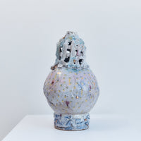  Basket Top Porcelain Vase | Braer studio ceramic pottery 