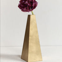 Pentagonal Brass Vase | Braer Studio